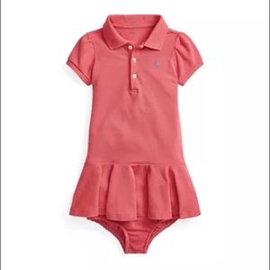Ralph Lauren Baby Girls Pique Polo Dress & Bloomer